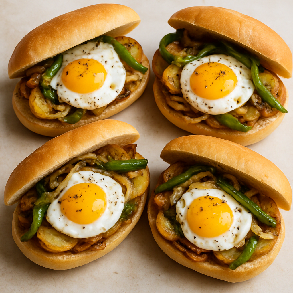 Sándwiches Marroquíes de Papa y Huevo