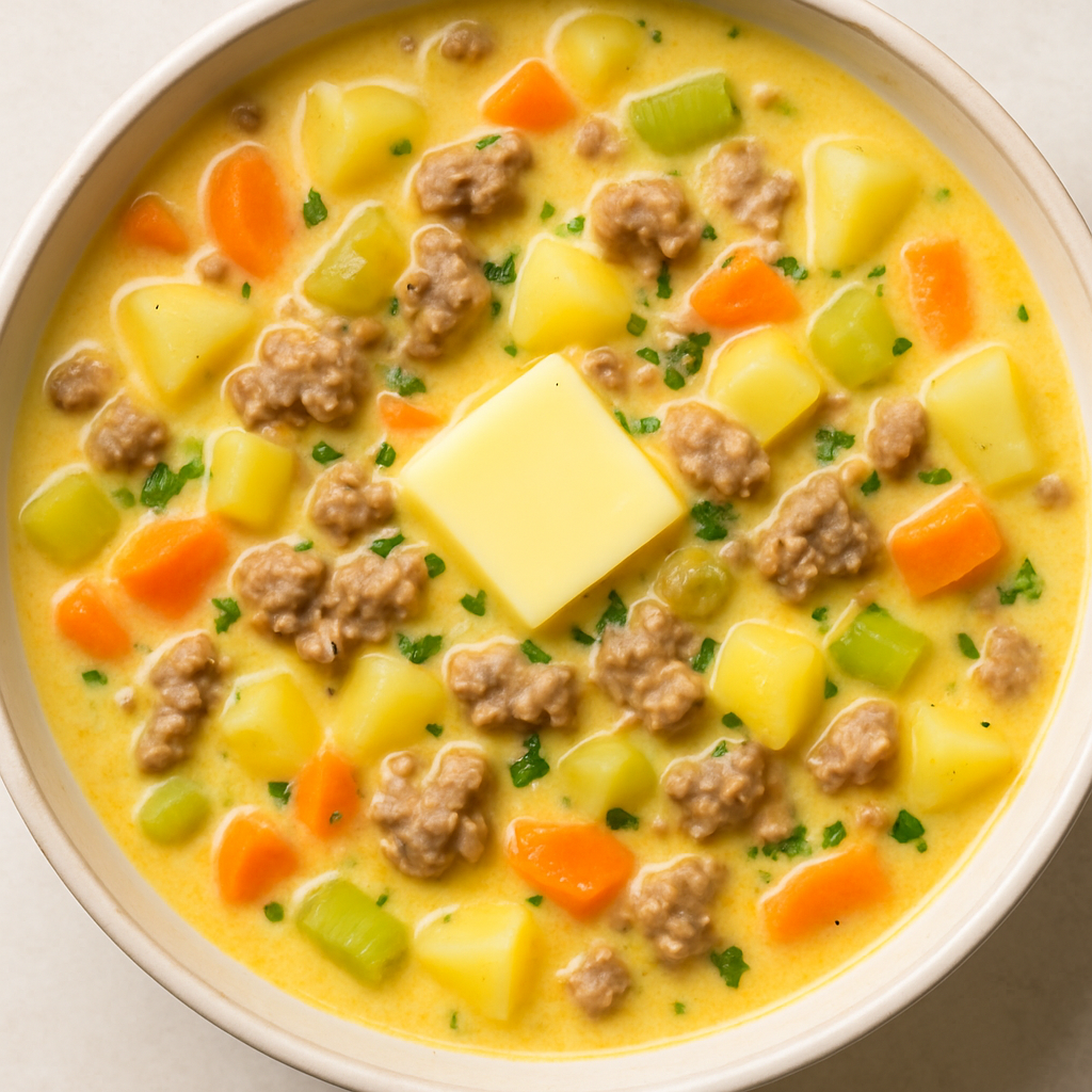 Easy Cheeseburger Soup