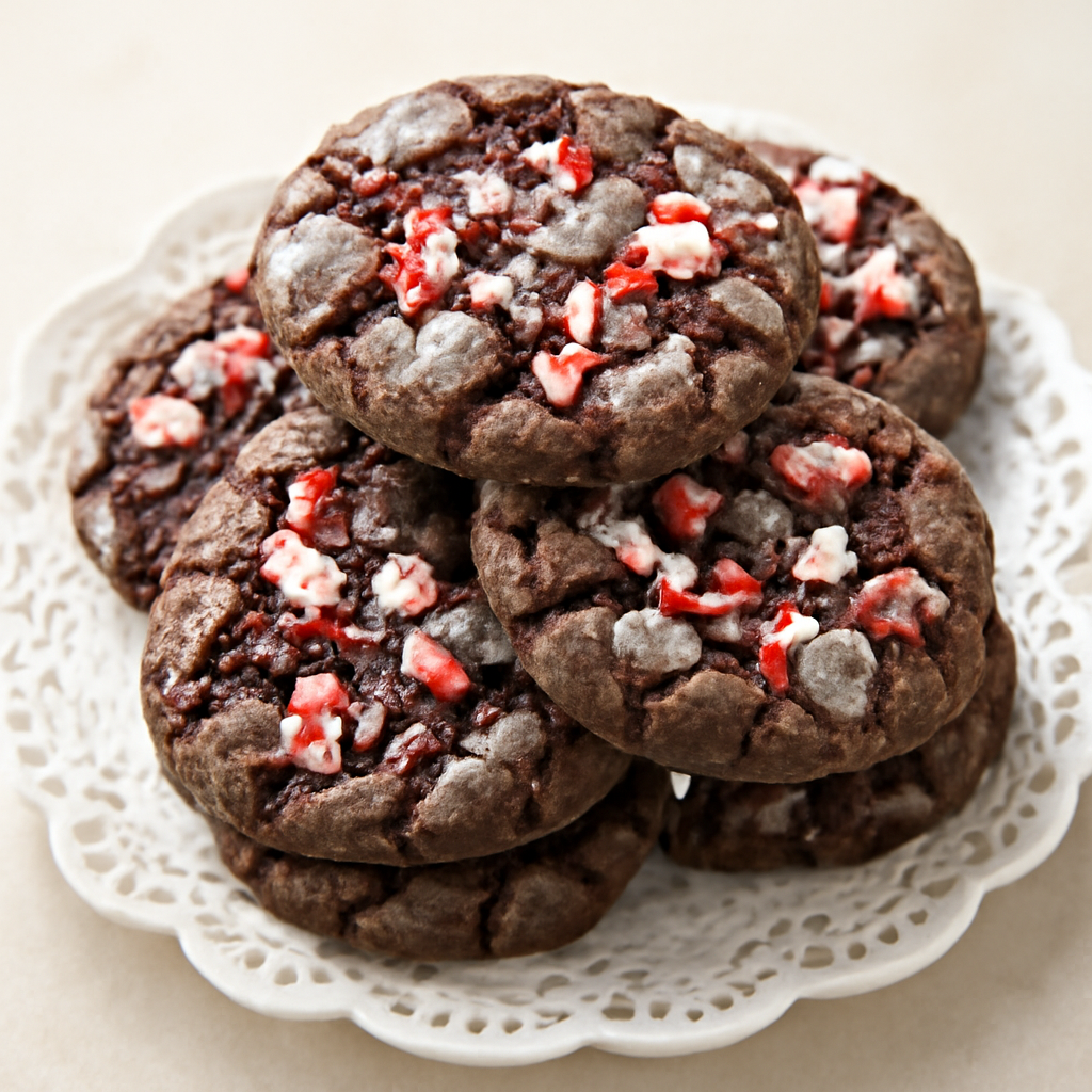 Peppermint Mocha Pudding Cookies