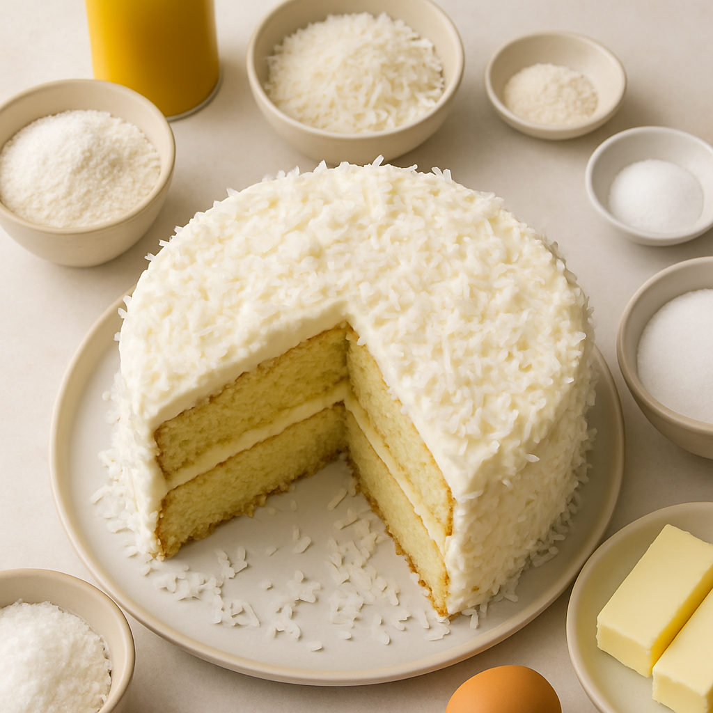 Coconut Southern Comfort Layer Cake