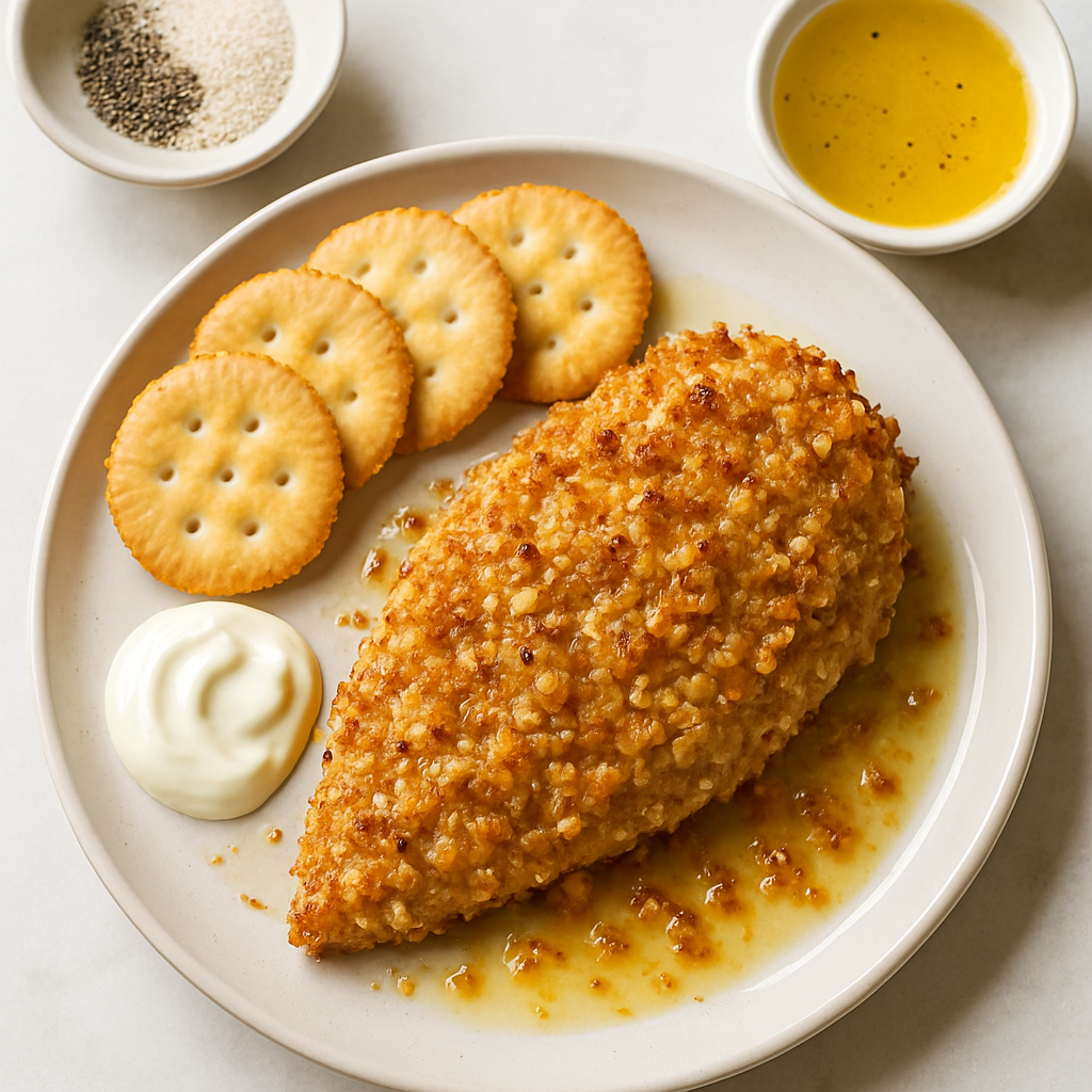 Pollo con Galletas Ritz y Mantequilla
