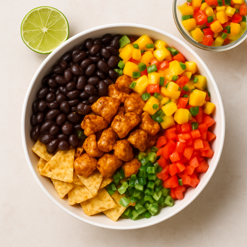 Caribbean Taco Salad with Mango Salsa