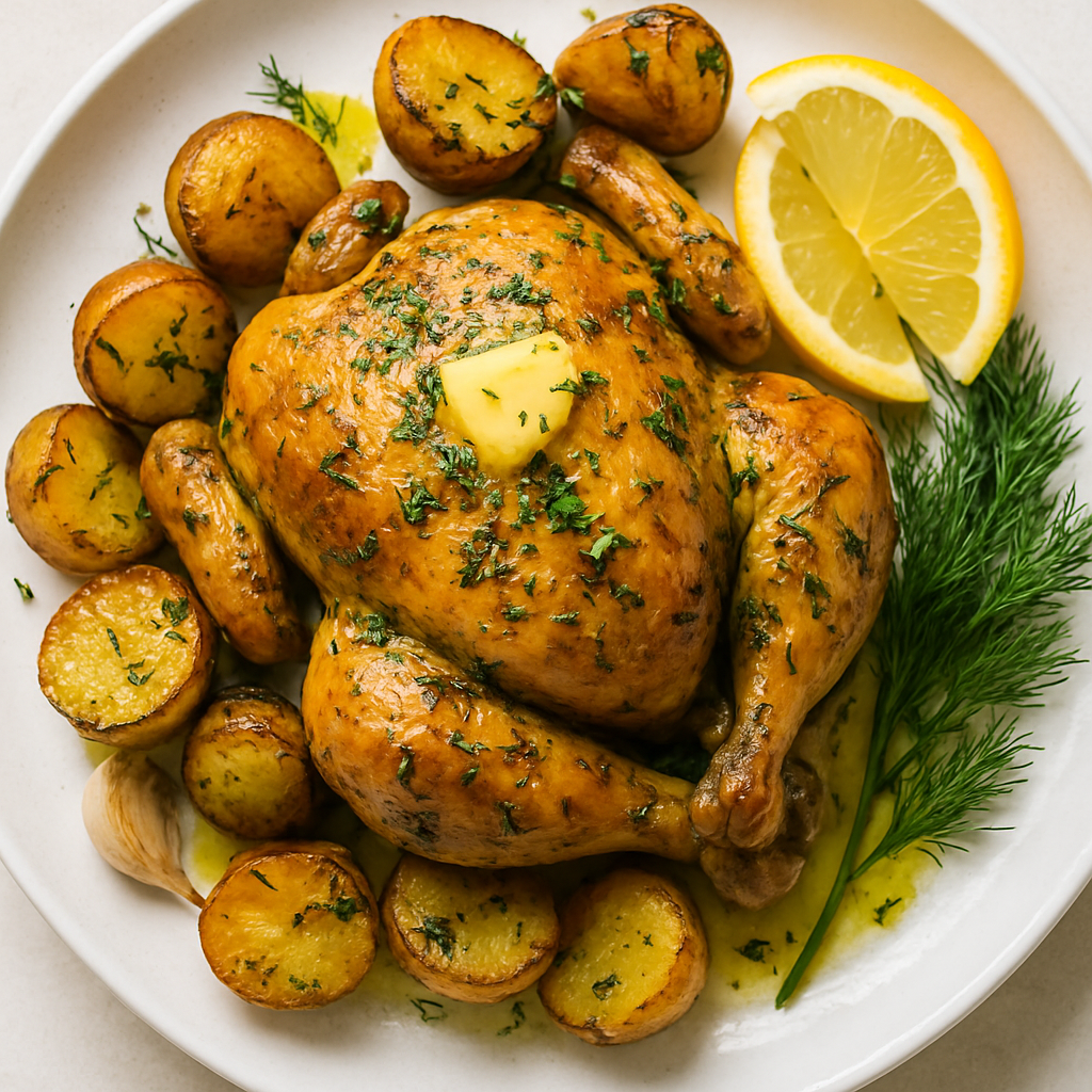 Roast Chicken with Dill & Potatoes