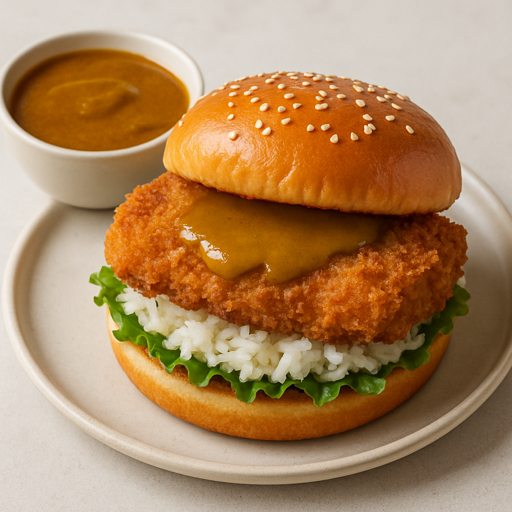 Hamburguesa de Pollo Katsu al Curry