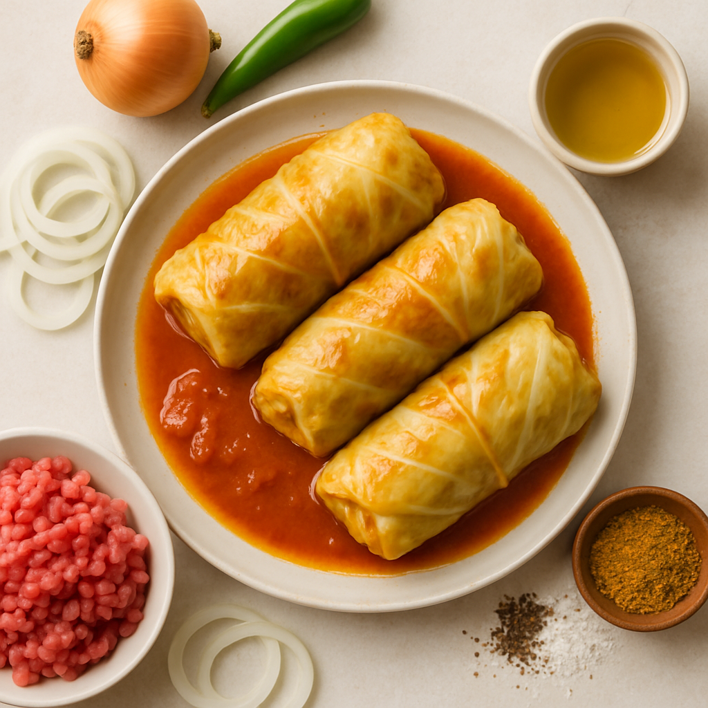 Kohlrouladen Alemanes (Rollos de Repollo Rellenos)