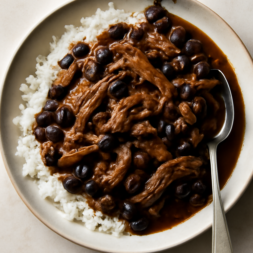 Crockpot Pork Adobo with Black Beans