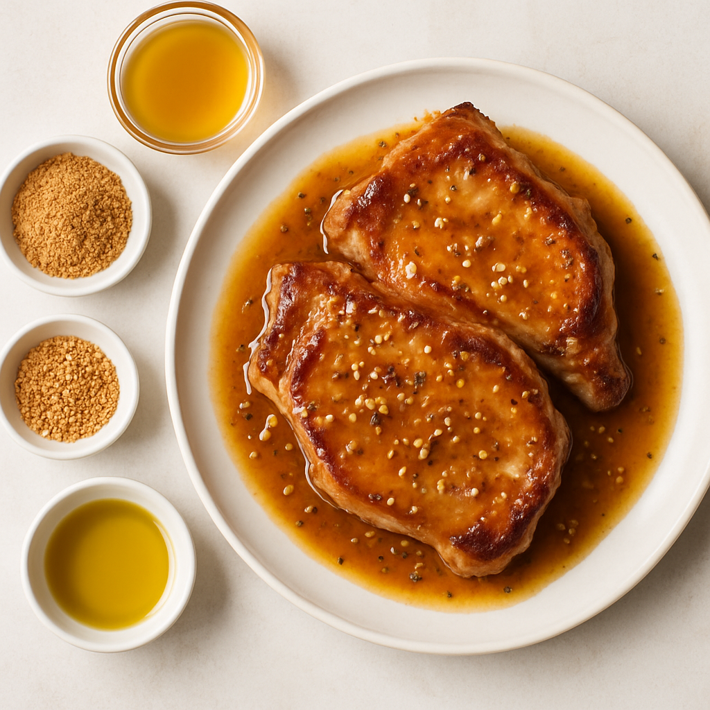 Chuletas de Cerdo con Glaseado Agridulce de Sidra
