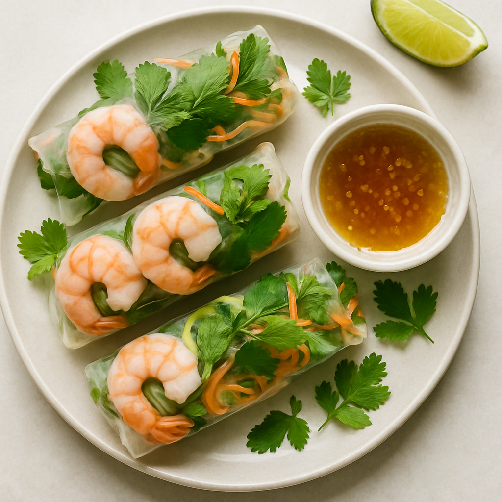 Vietnamese Prawn Spiralized Rolls