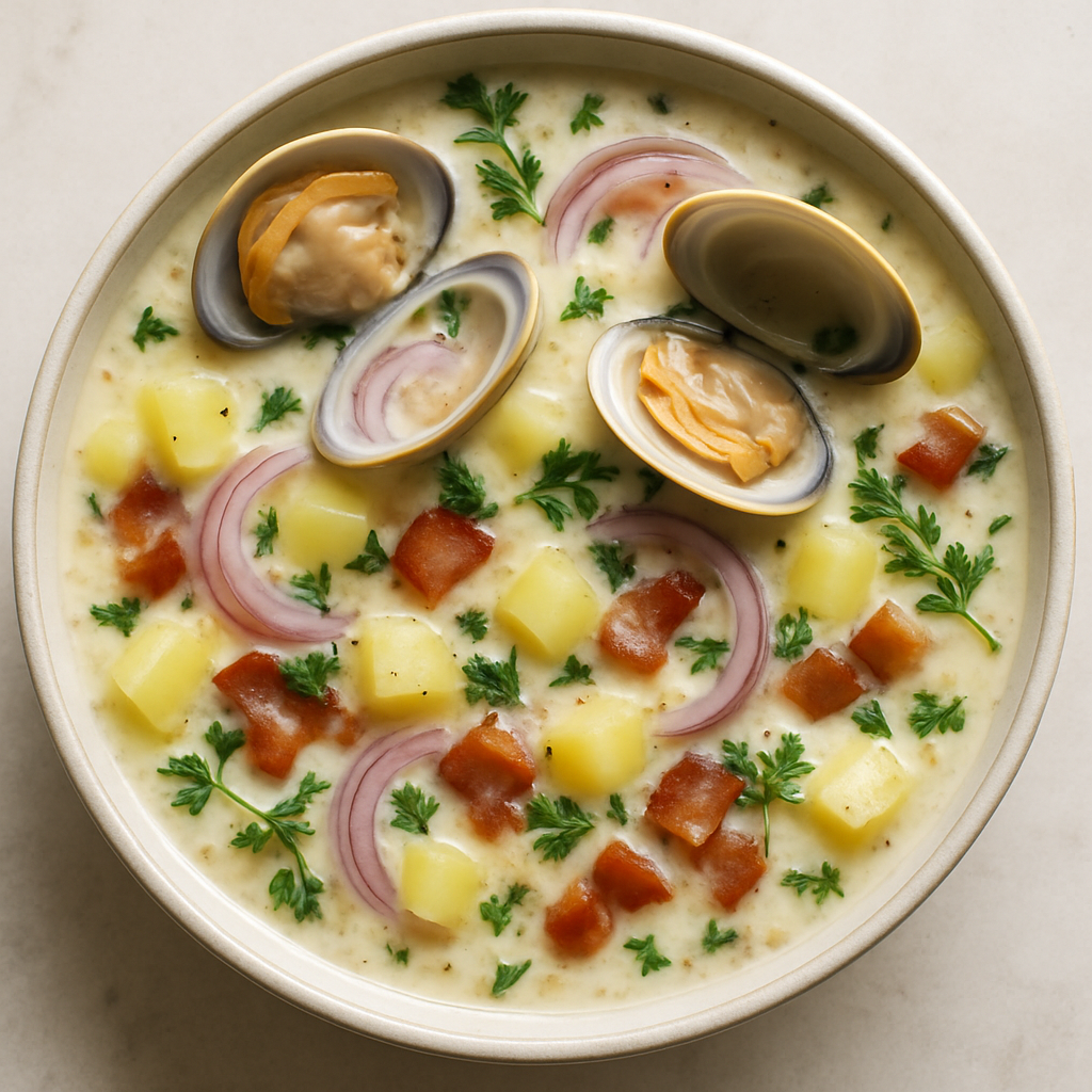 Clam Chowder with Spanish Onions