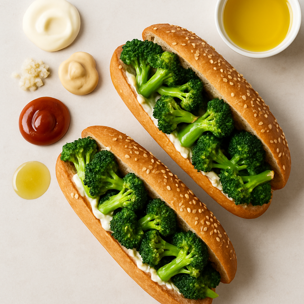 Garlicky Broccoli Subs