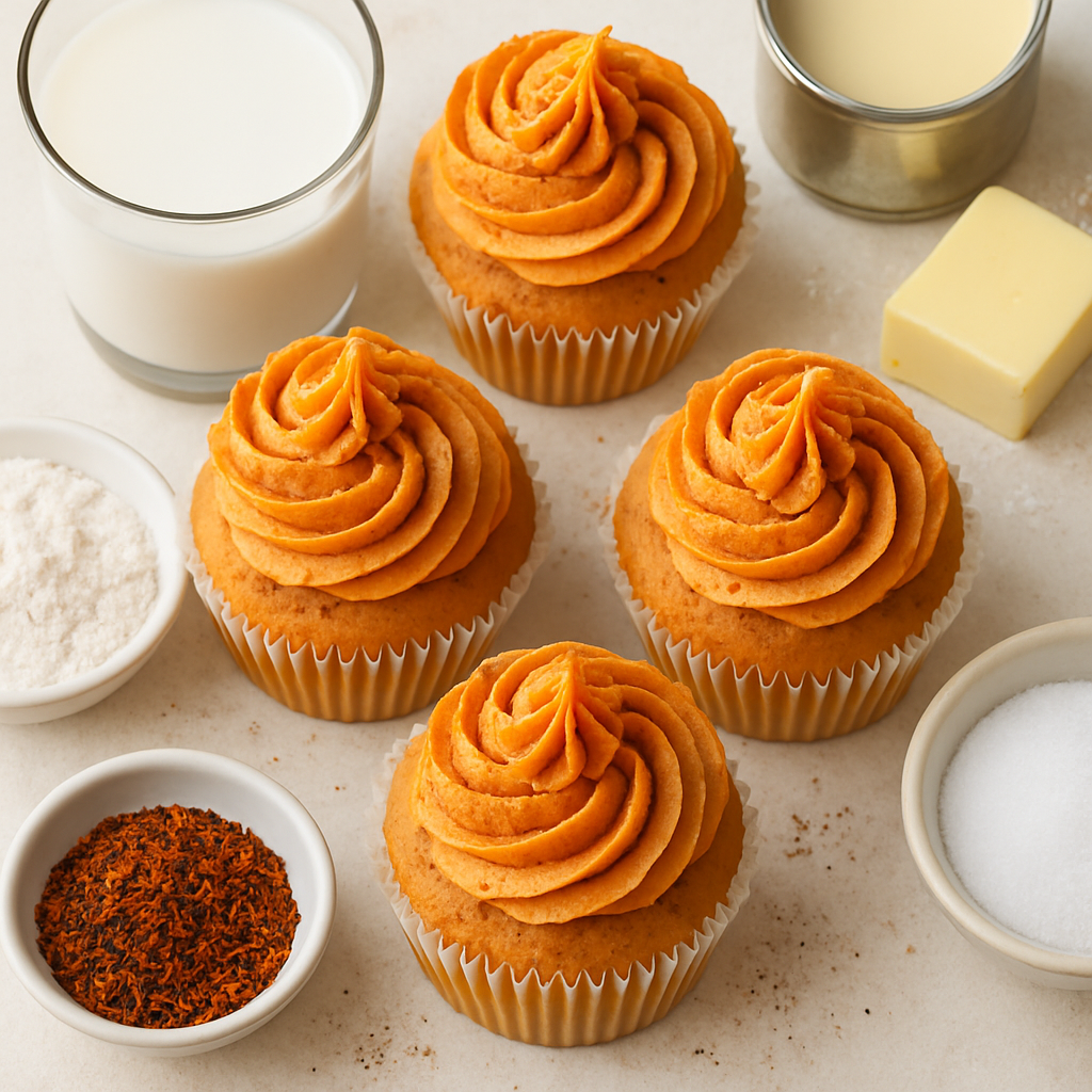 Cupcakes de Té Helado Tailandés