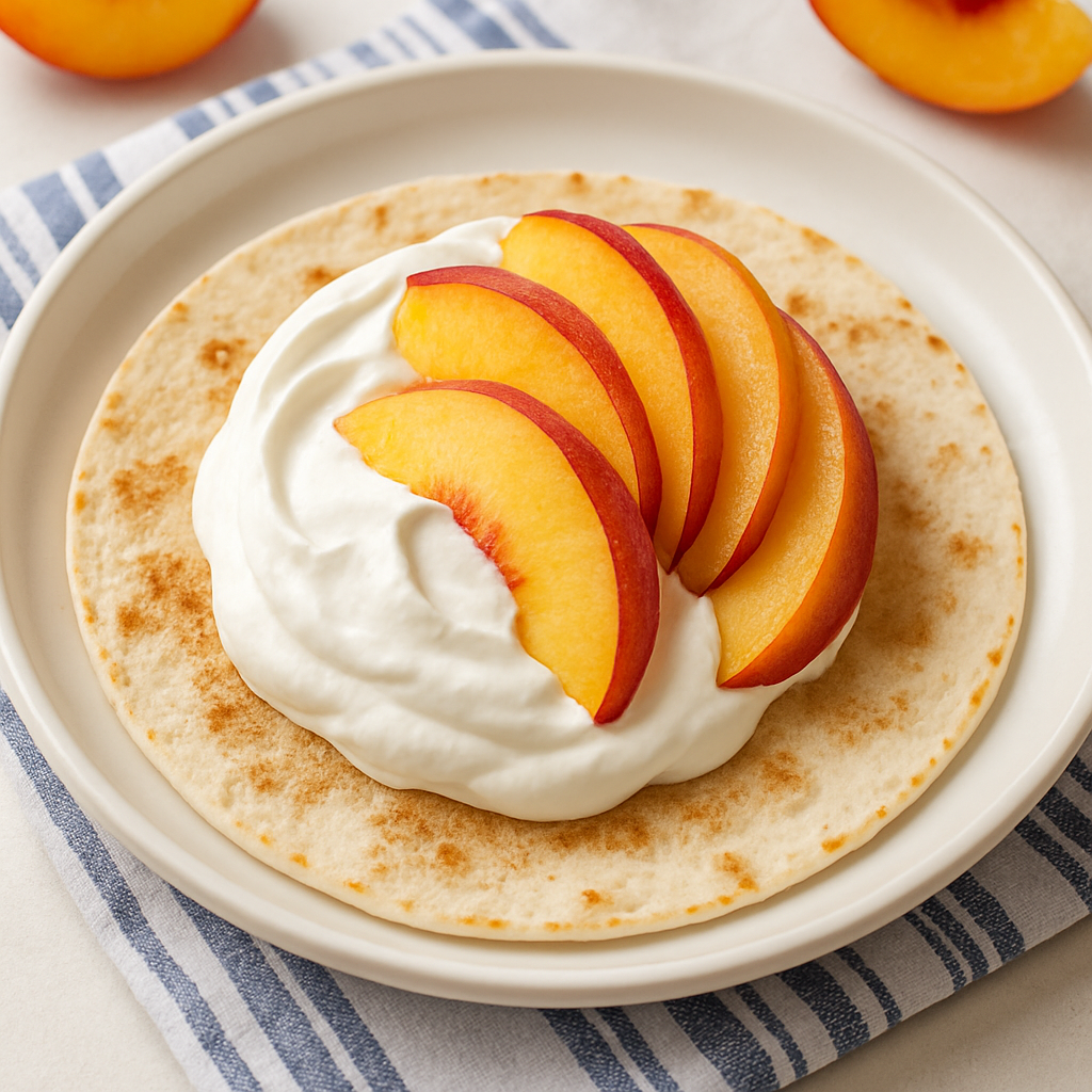 Peaches and Cream Breakfast Tacos