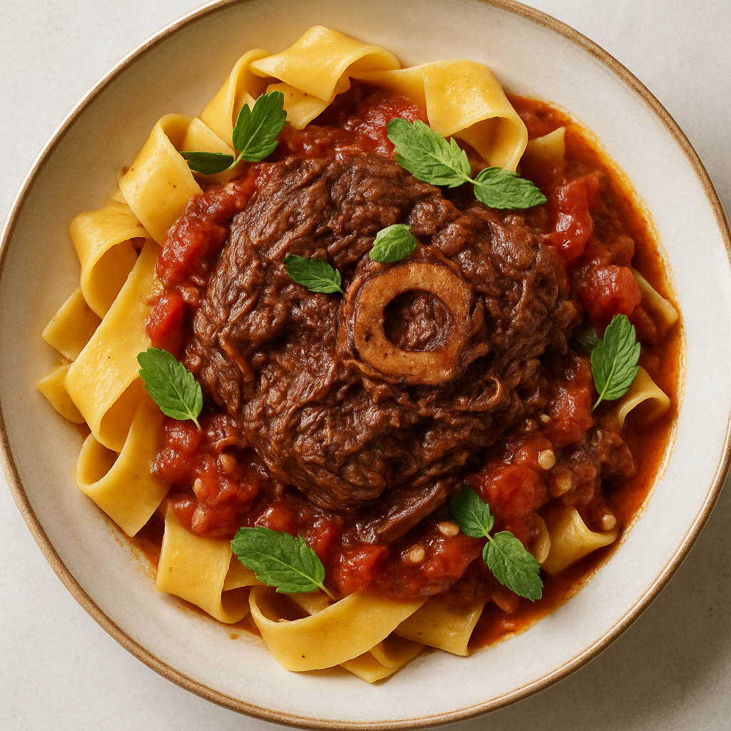 Brasato de Res con Pappardelle y Menta