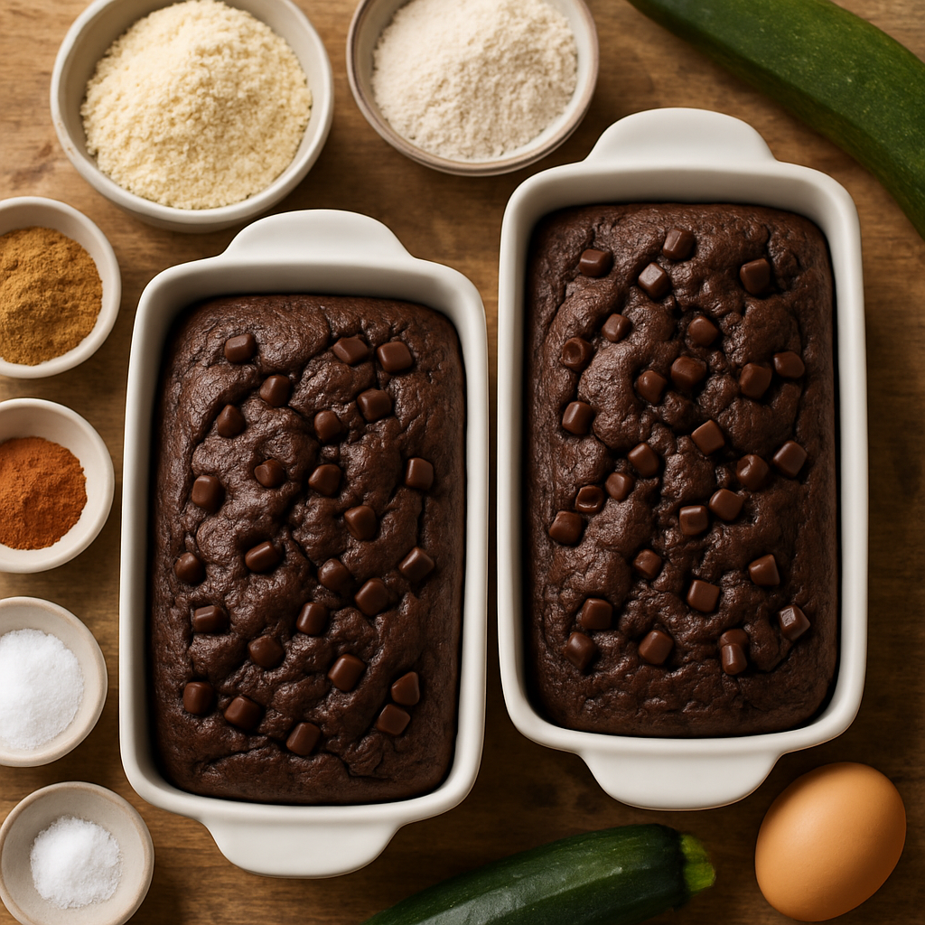 Pan de Calabacín con Chocolate Triple Sin Gluten