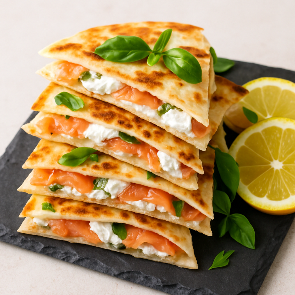 Quesadillas de Salmón Ahumado con Queso de Cabra