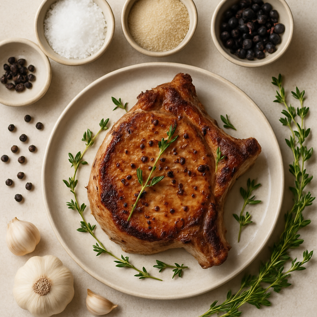 Pan-Roasted Brined Pork Chop