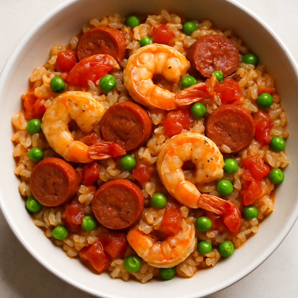 Shrimp With Sausage And Tomatoes