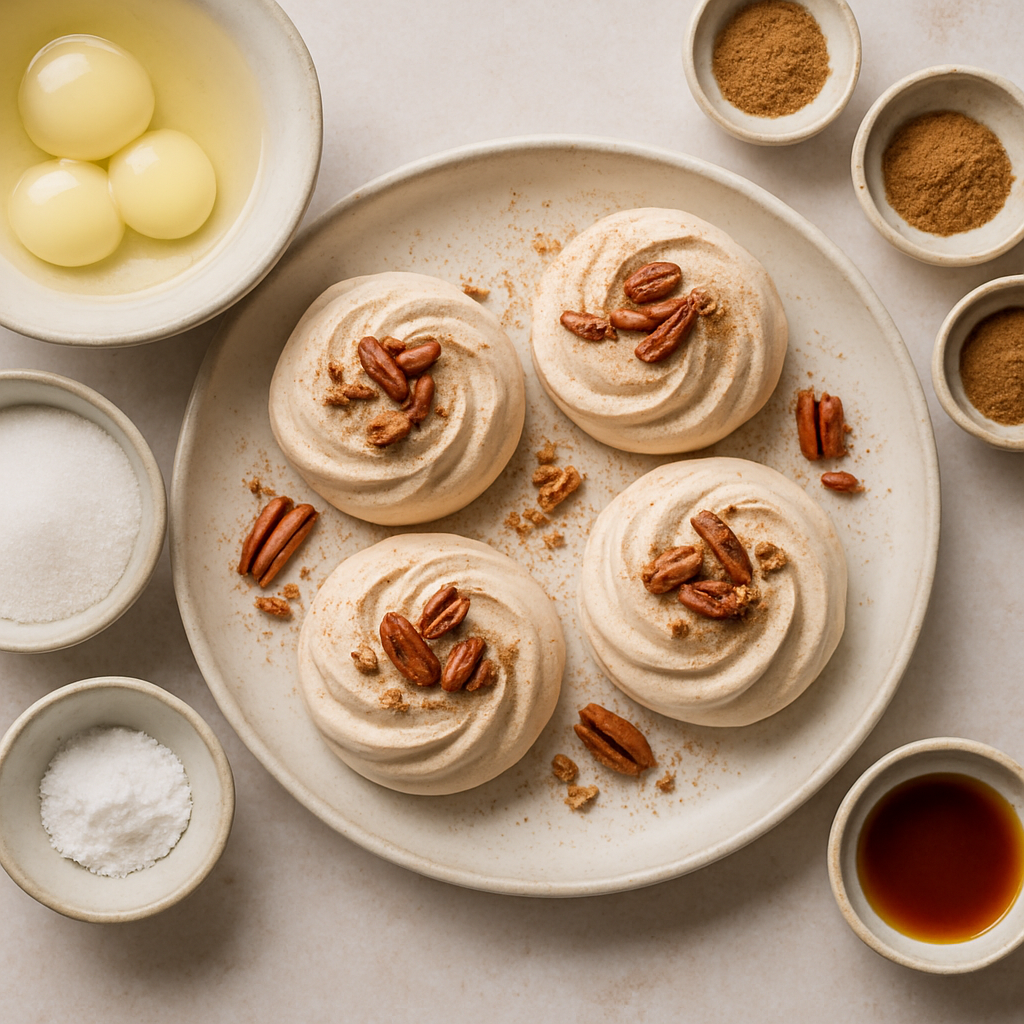 Merengues Especiados con Chai y Pacanas