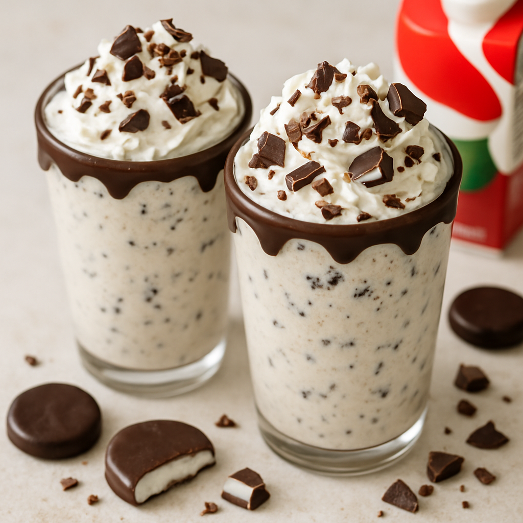 Peppermint Pattie Milkshakes