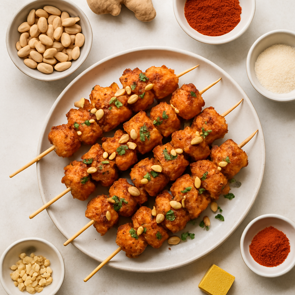 Pinchos de Pollo del Oeste Africano