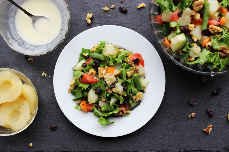 Pear Salad with Yogurt-Orange Dressing
