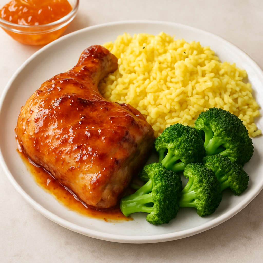 Pollo al Horno con Albaricoques y Arroz