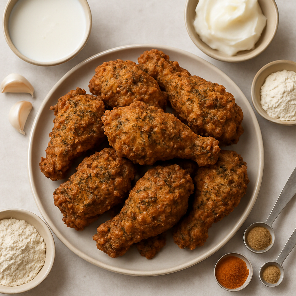 Pollo Frito Sureño con Hierbas y Especias