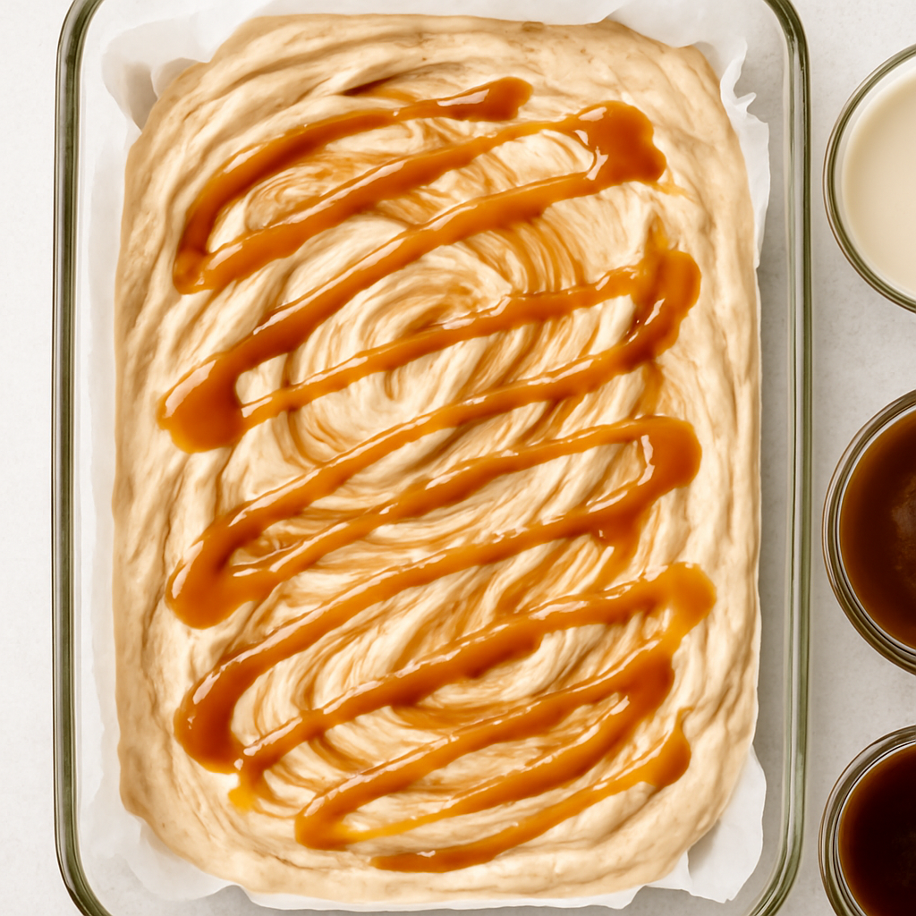 Skinny Caramel Macchiato Ice Cream with Homemade Caramel Drizzle