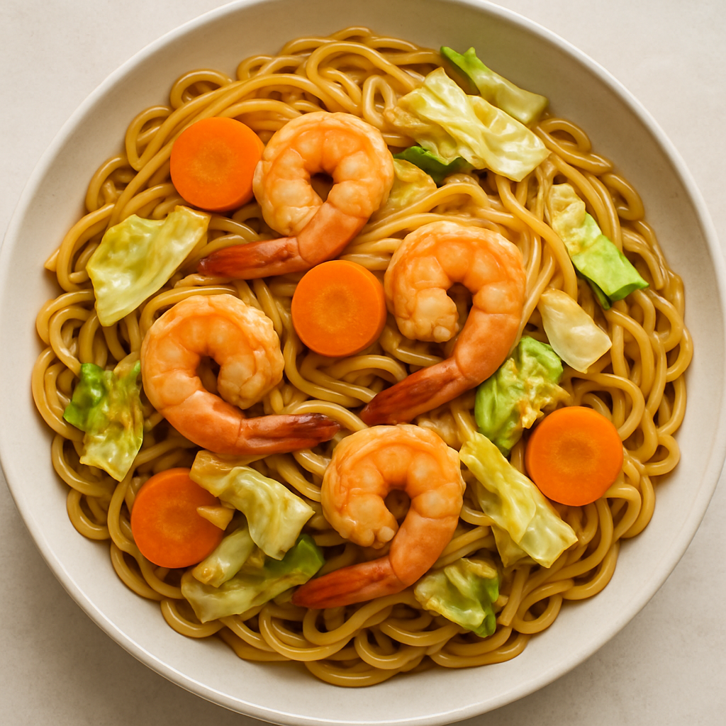 Stir Fried Noodles with Shrimp and Vegetables (Pancit Canton)