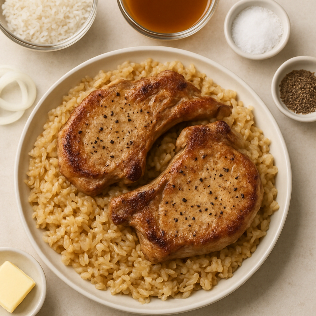 Pork Chops and Rice