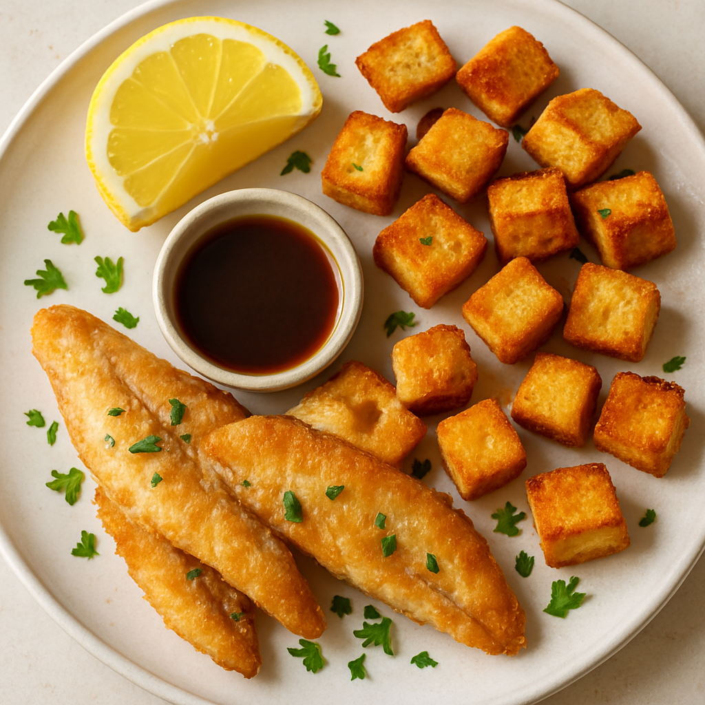 Fried Lake Perch with Sally Lunn Croutons