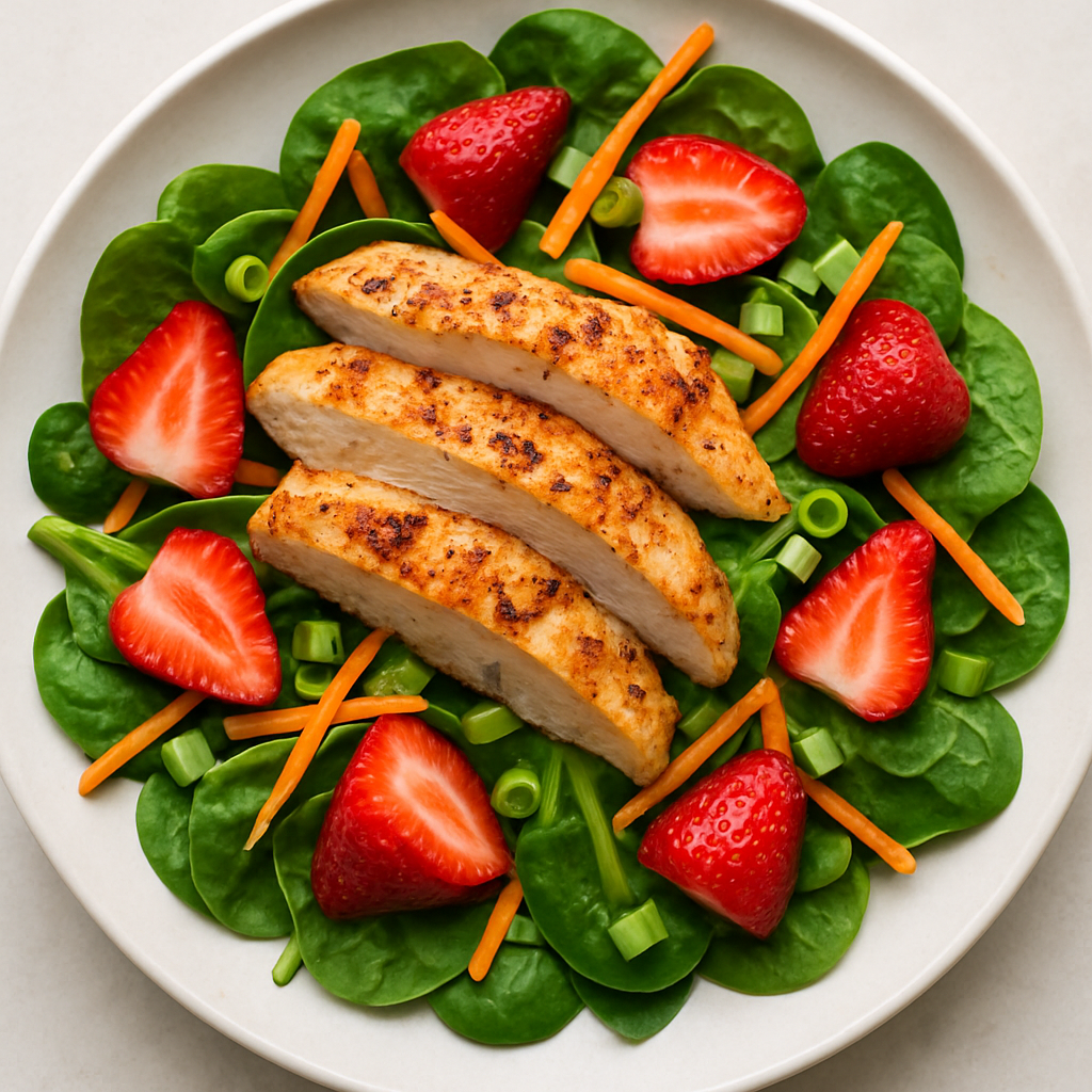 Ensalada de Pollo y Fresas