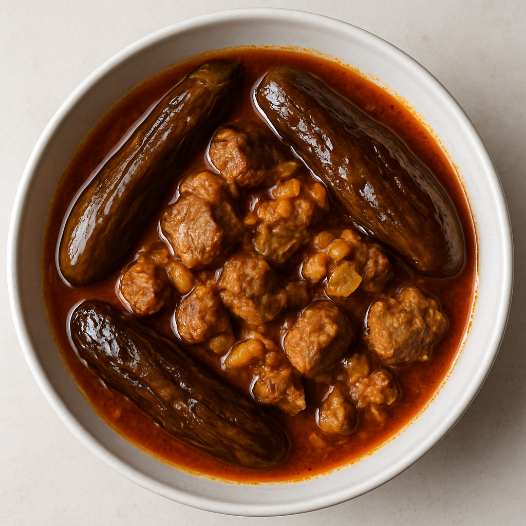 Khoresh-é-Bādemjan (Estofado Persa de Carne y Berenjena)