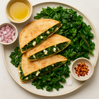 Quesadillas Rellenas de Verduras y Queso Feta