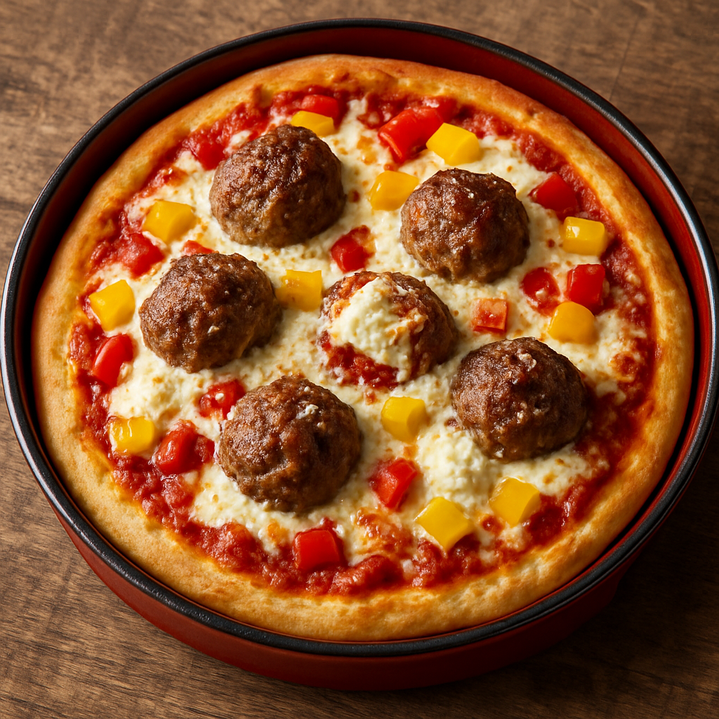 Meatball Lasagna Pizza