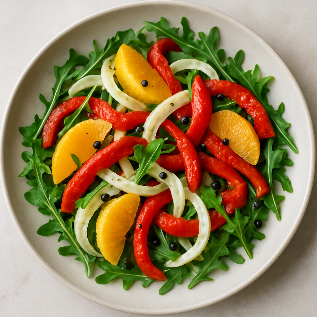 Fennel, Orange, and Roasted Pepper Salad