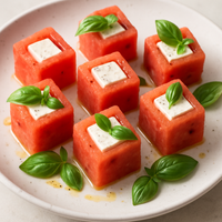 Feta-Stuffed Watermelon Blocks