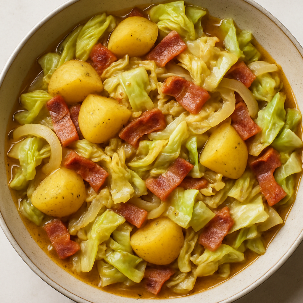 Repollo y Papas Sofocadas