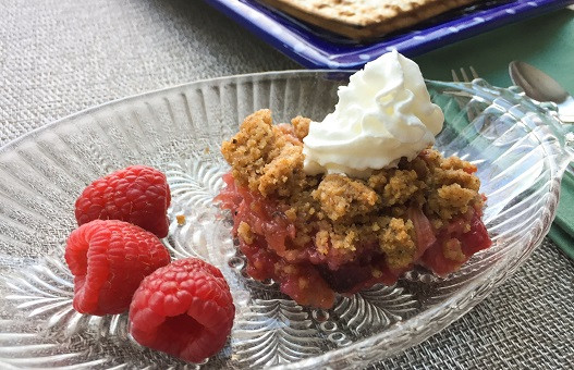 Passover Rhubarb Cobbler