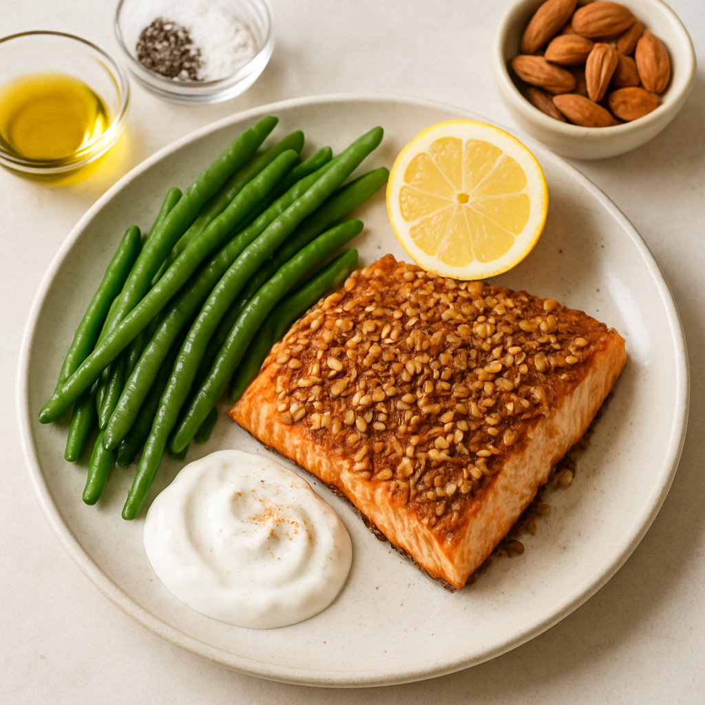 Almond-Crusted Creole Salmon