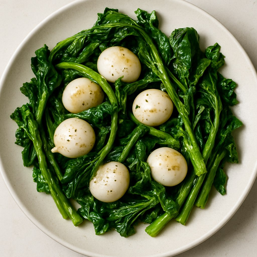 Sautéed Japanese Turnips With Turnip Greens