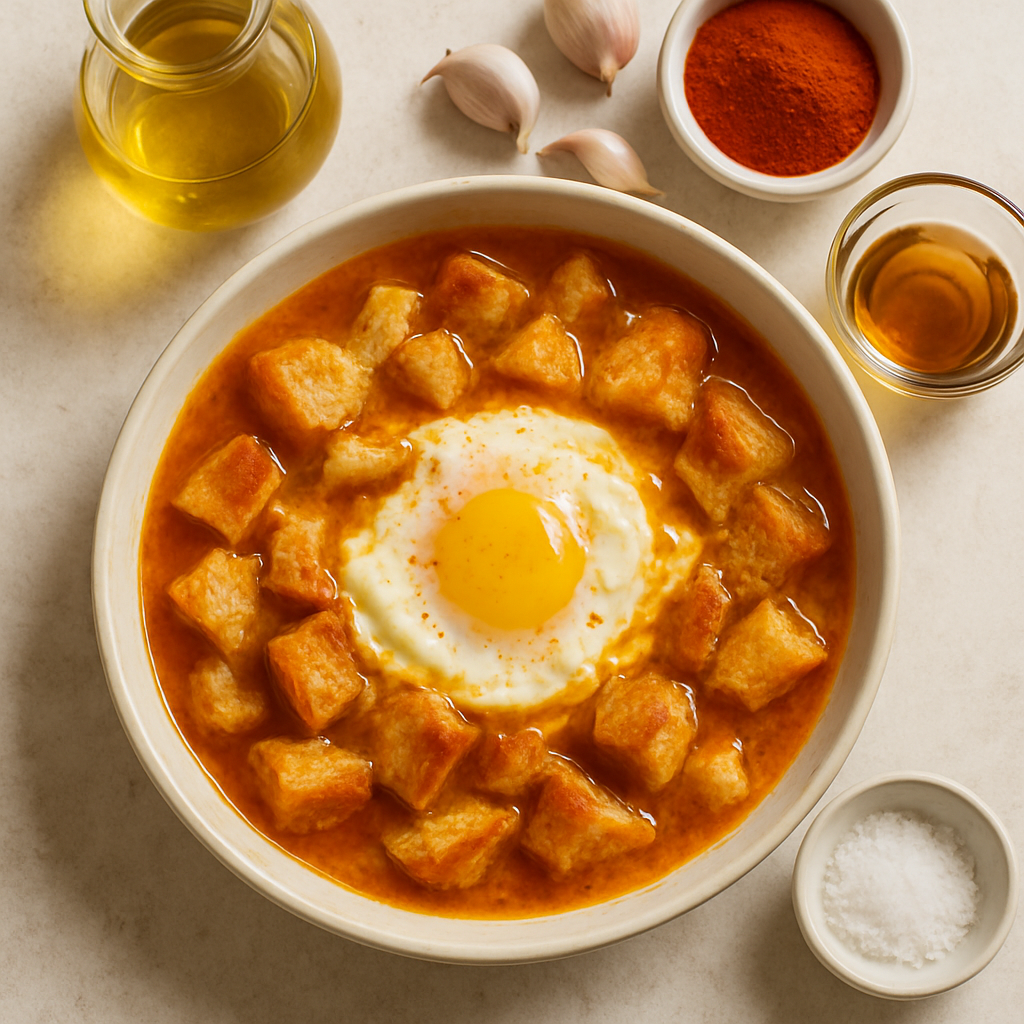 Spanish Garlic and Egg Soup