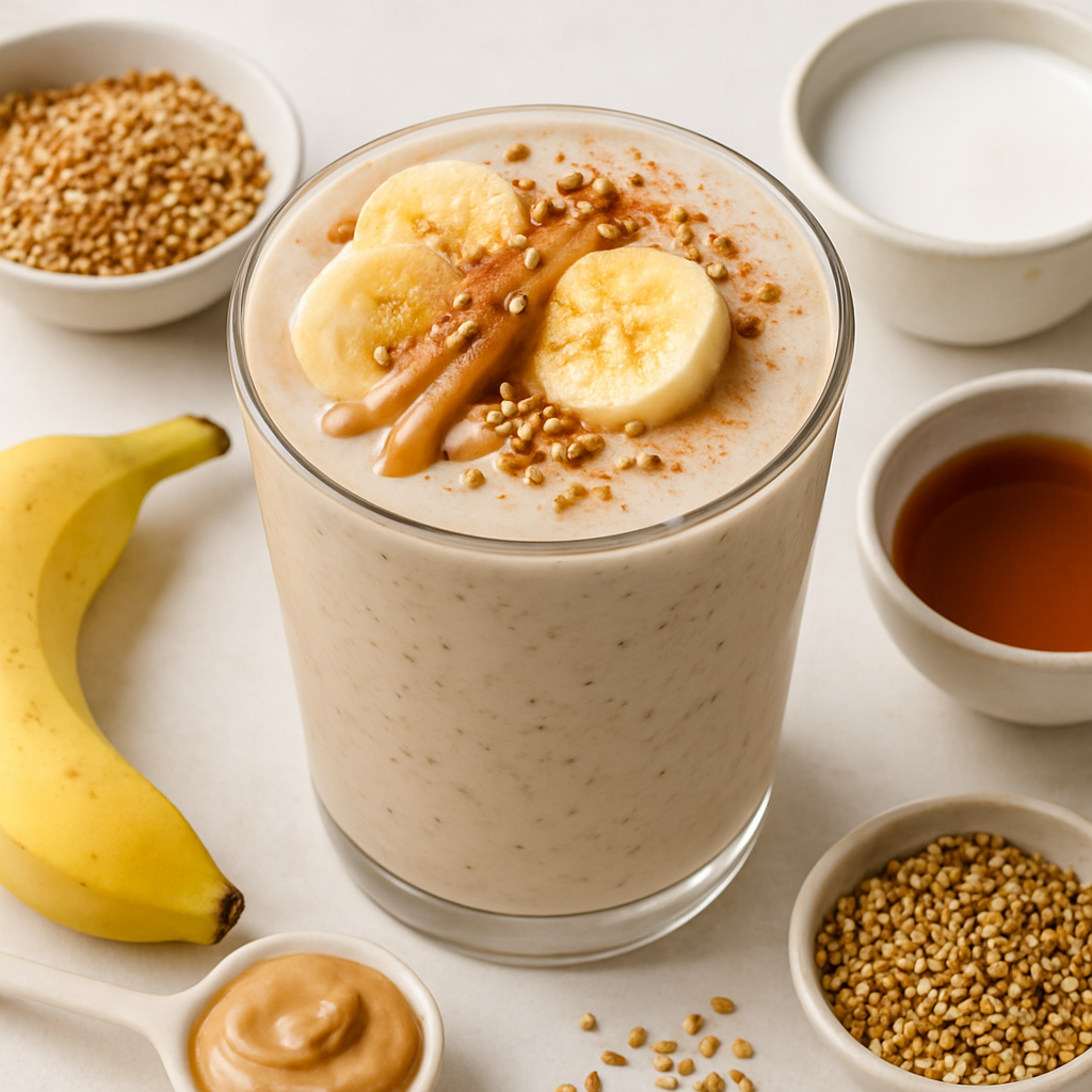 Creamy Peanut Butter Banana Milkshake