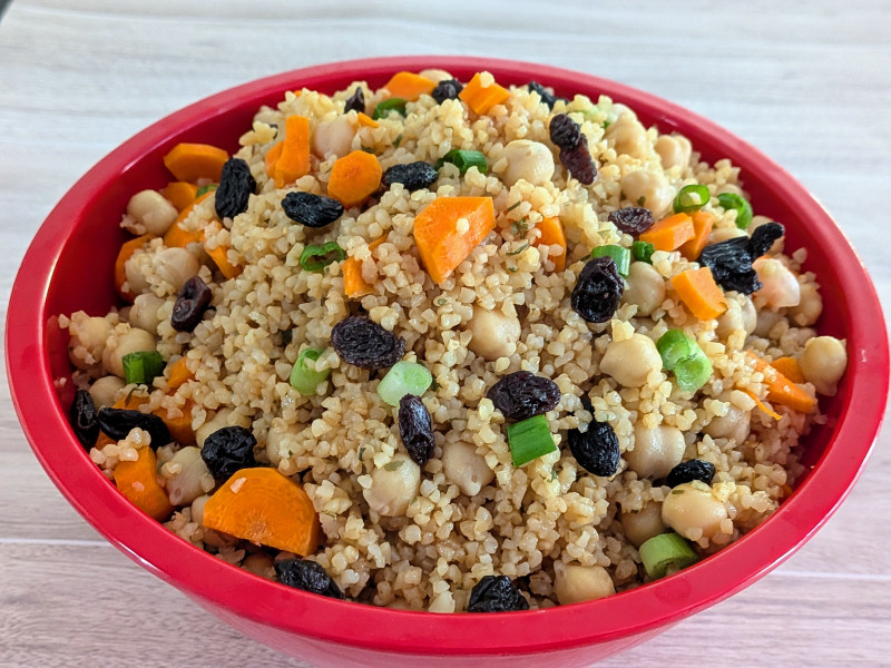Bulgur Chickpea Salad