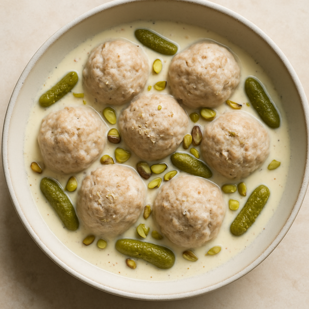 Meatballs with Ricotta in Milk