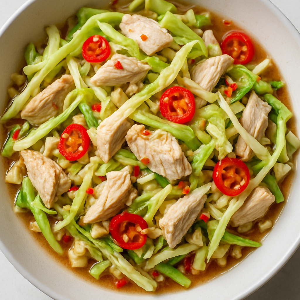 Spicy Cabbage and Chicken Salad