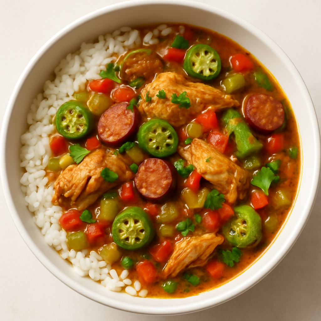 Sopa de Pollo al Estilo de Luisiana