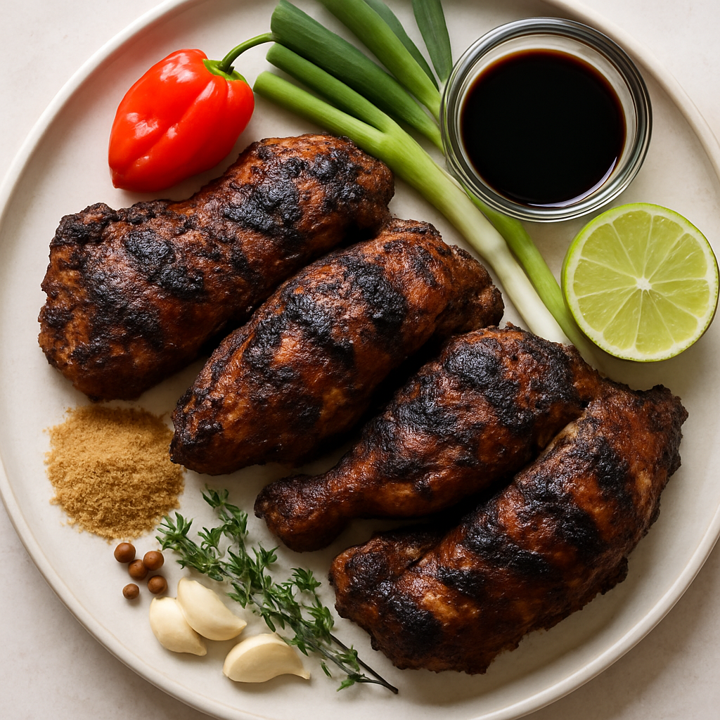 Pollo Jerk al Aire Libre