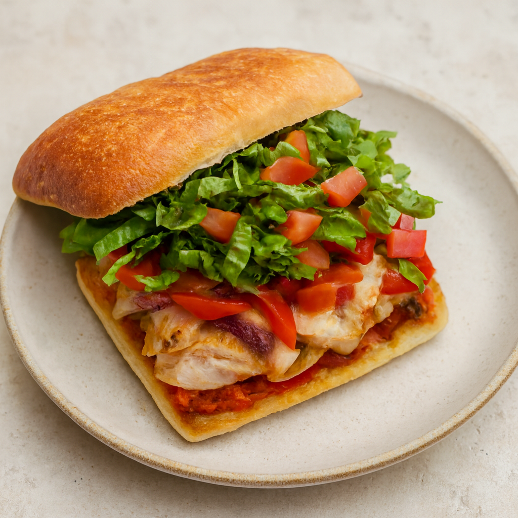 Grilled Chicken Quesadilla Sandwich with Ajvar Relish