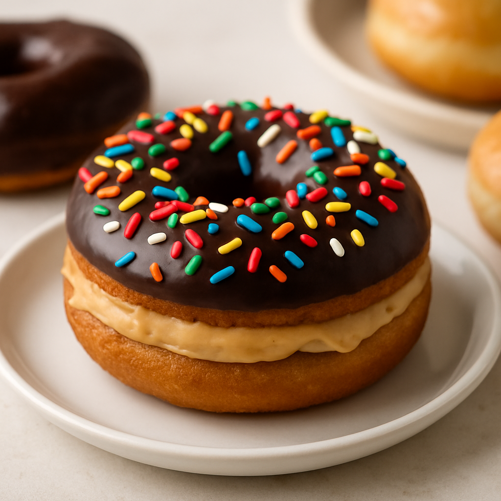 Peanut Butter Cream Doughnuts